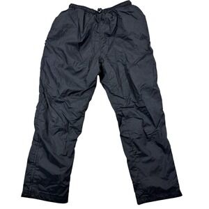 Adidas Track Pants Vintage 90s Women's Medium Black Windbreaker Y2K Baggy Lined